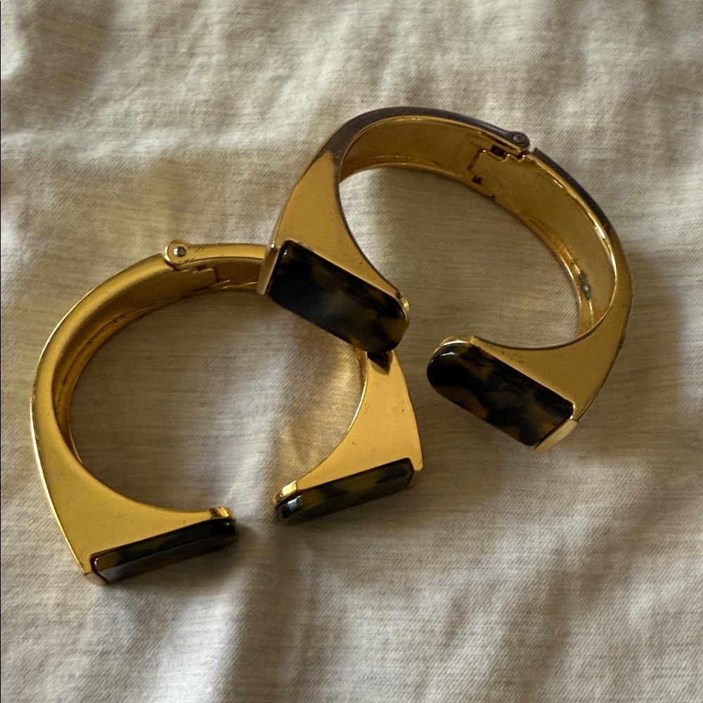 CAbi Gold and Tortoise Bracelet set of 2
